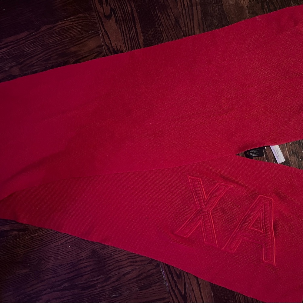 Red Embossed Logo Scarf - Picture 4 of 4